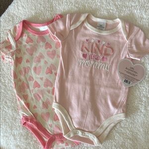 Pink Heart Onesie Set